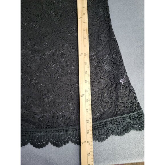 VTG Women's LG Whimsigoth Full Lace Long Sleeve Top Blouse See through y2k black - Picture 9 of 10